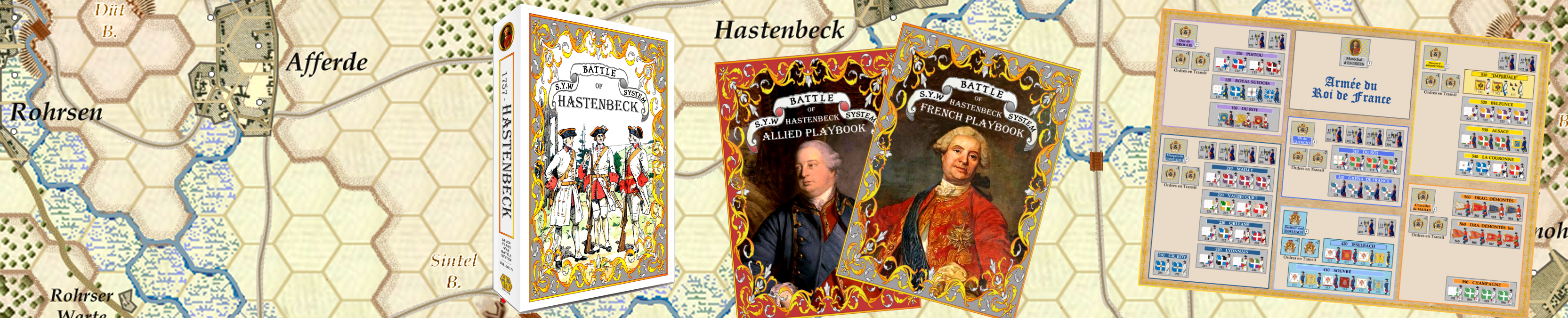 Wargame "Hastenbeck 1757" published by ADHOC Edition
